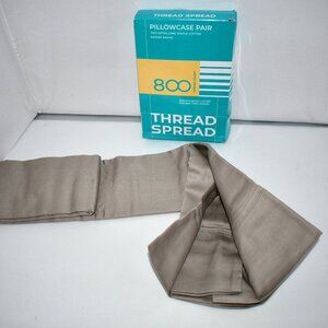 THREAD SPREAD Set of 2 King - 800 Thread Count Pillow Cases King in Silver NIB